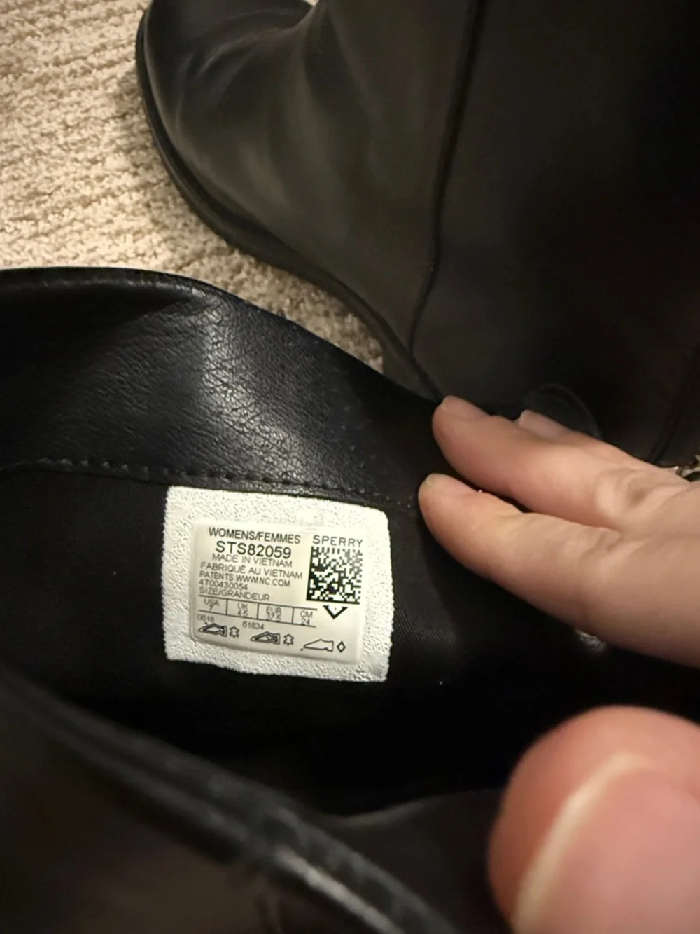 Sperry Black Leather Ankle Boots - Women - Picture 4 of 4